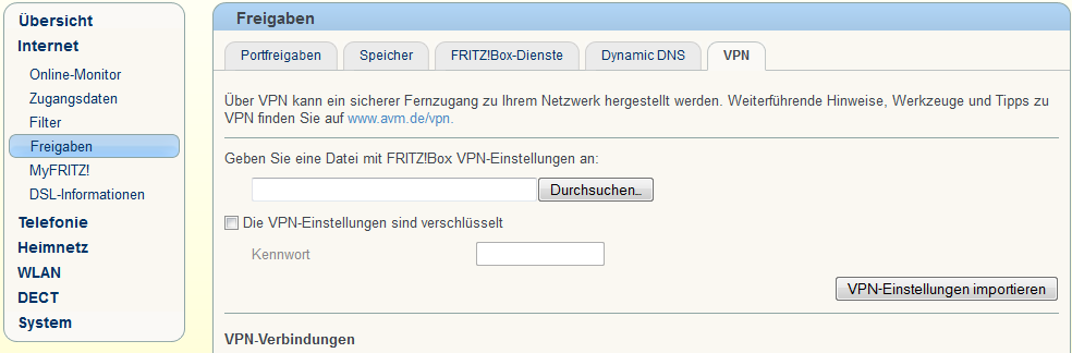 FRITZBox-VPN-Konfig